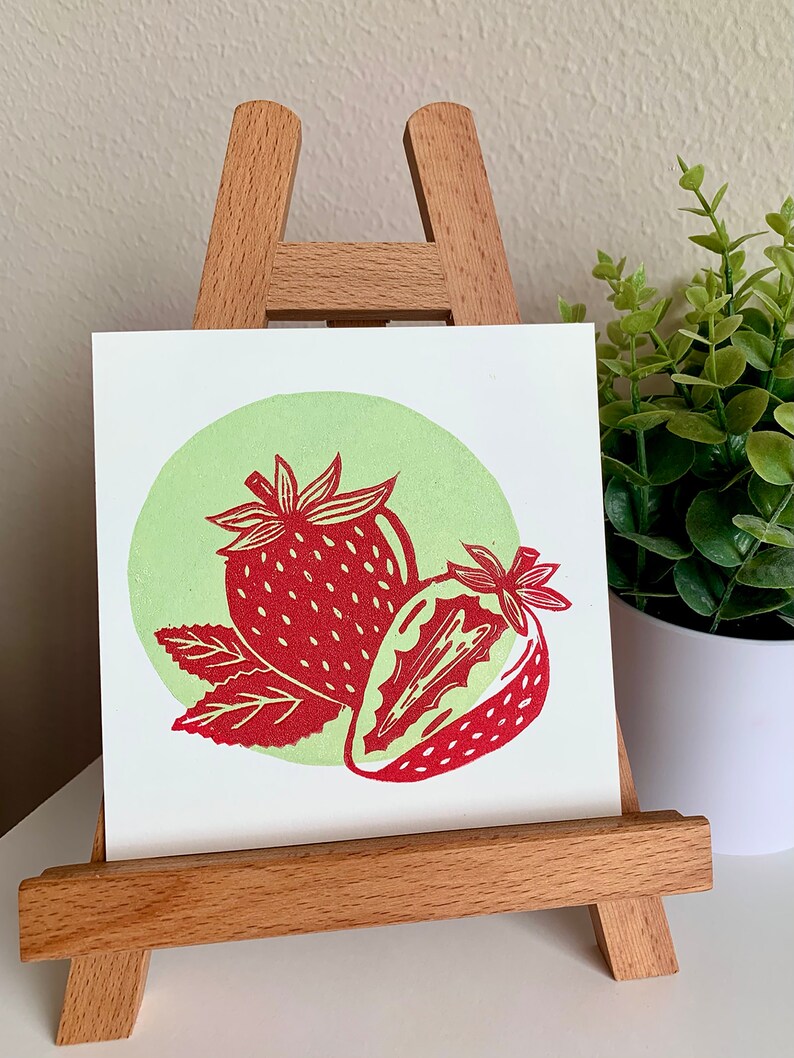 Fruit Art Print Set Strawberry, Berries, Lemon, Orange image 5