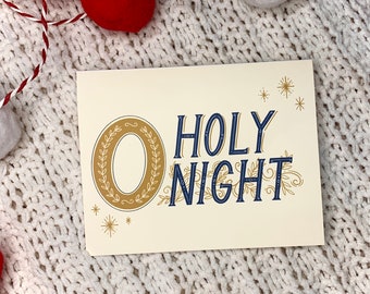 CUSTOMIZABLE Christmas Holiday Card | Pack of 6, with envelopes | O Holy Night