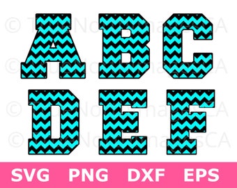 Chevron Alphabet SVG / Chevron Letters SVG / Chevron Font SVG / Svg Font File / Font Download / Svg Files for Cricut / Silhouette