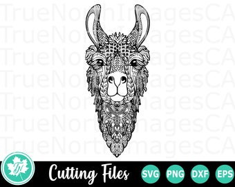 Mandala Llama Svg Etsy