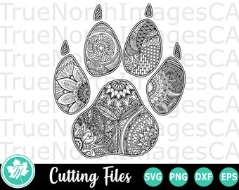 Paw Mandala Svg Etsy