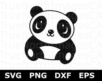 panda vector etsy