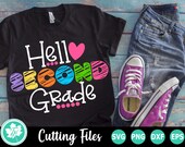 First Day of School SVG Back to School SVG Second Grade Svg 2nd Grade Svg Svg Files for Cricut Silhouette Files