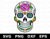 Sugar Skull SVG Files Sugar Skull Clipart Sugar Skull Clip art Day Of The Dead SVG Mexican Skull Svg Files for Cricut Silhouette