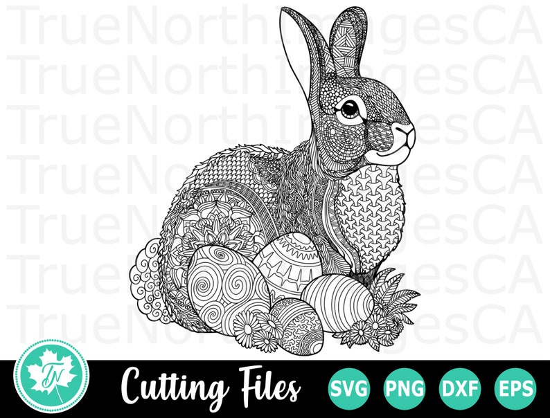 Download Zentangle SVG / Easter SVG / Easter Bunny SVG / Mandala ...