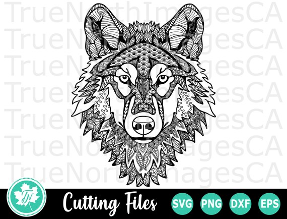 Download Wolf SVG / Zentangle Wolf SVG / Wolf Mandala SVG / Svg ...