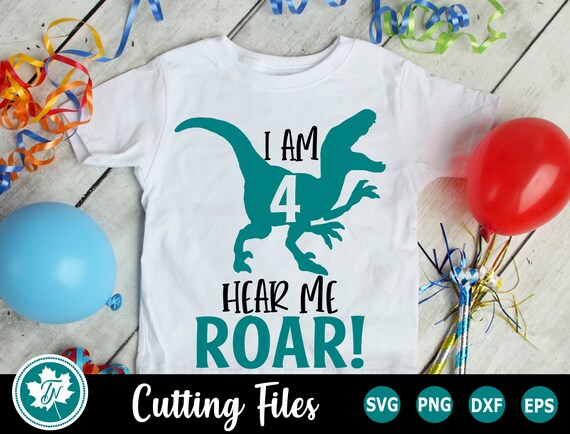 Download Dinosaur SVG / Birthday SVG / Birthday Boy Svg / 4th Birthday | Etsy