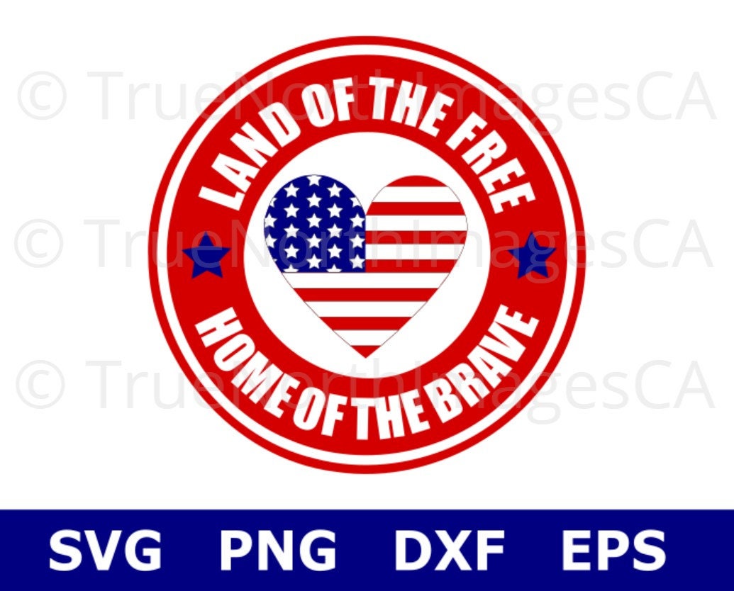 Download Free Land Of The Free Svg Home Of The Brave Svg 4th Of July Svg Etsy SVG Cut Files