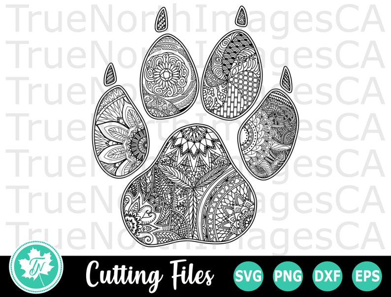 Download Zentangle SVG / Paw Print SVG / Dog SVG / Mandala Svg / | Etsy
