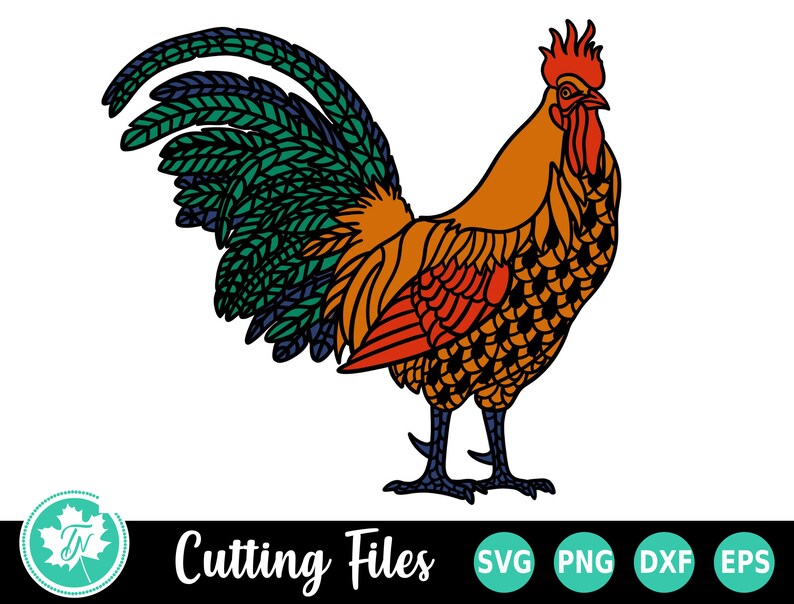 Download Rooster SVG / 3D Zentangle SVG / Mandala SVG / Farmhouse Svg / | Etsy