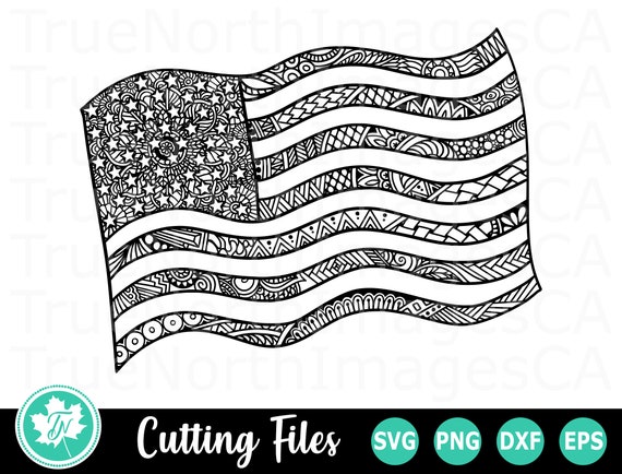 Download American Flag SVG / Zentangle SVG / Mandala SVG / 4th of ...