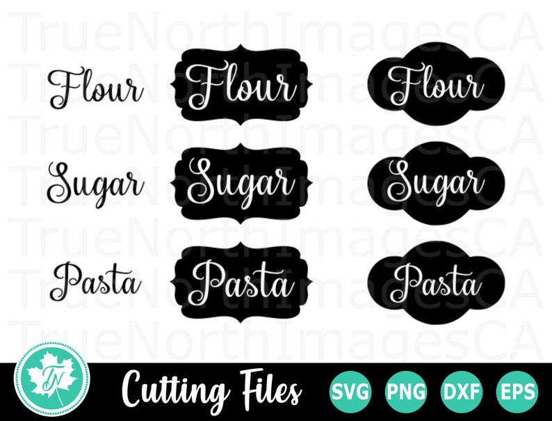 Download Kitchen Labels SVG / Pantry Labels SVG / Canister Labels ...
