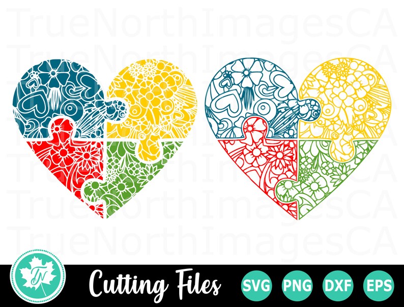 Download Autism Heart SVG / Autism SVG / Zentangle SVG / Mandala ...