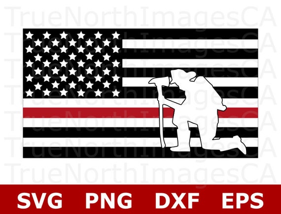 Download Thin Red Line Flag SVG / Thin Red Line SVG / Firefighter ...