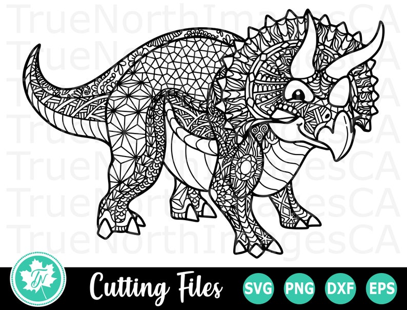 Download Dinosaur SVG / Zentangle SVG / Mandala SVG / Intricate Svg ...