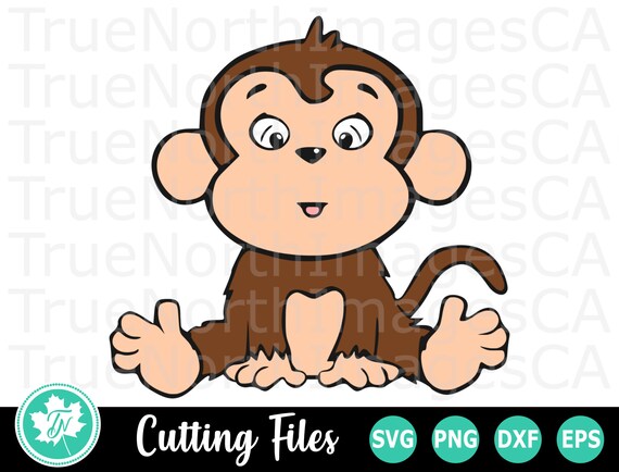 Download Monkey Svg Monkey Clipart Monkey Vector Zoo Animal Svg Etsy