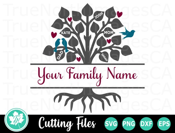 Download Family Tree Svg Family Svg Tree Svg Monogram Svg Split Etsy PSD Mockup Templates