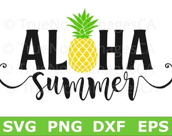 Pineapple SVG / Aloha Summer / Pineapple Silhouette / Beach SVG / Pineapple Vector / Pineapple Clipart / svg Files for Cricut / Silhouette