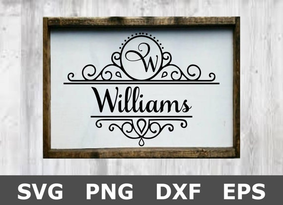 Download Split Monogram SVG / Last Name SVG / Family Name SVG ...