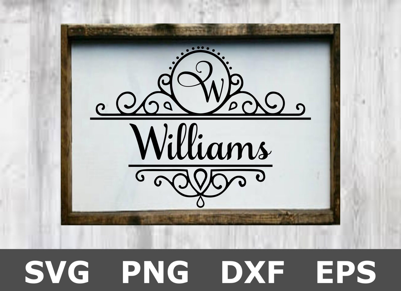 Download Split Monogram SVG / Last Name SVG / Family Name SVG ...