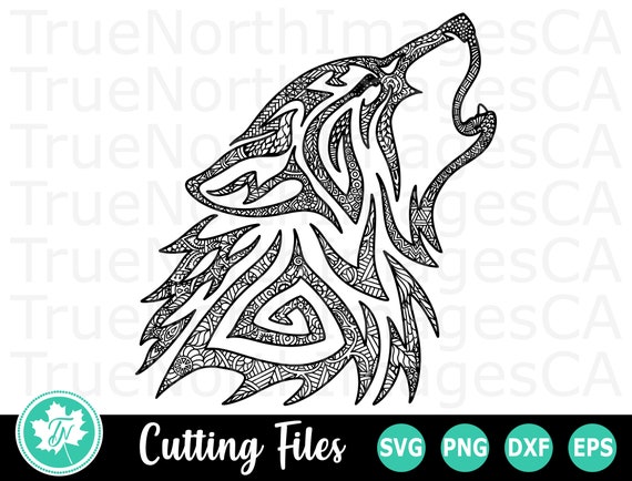Download Zentangle Svg Mandala Svg Wolf Svg Howling Wolf Svg Etsy PSD Mockup Templates