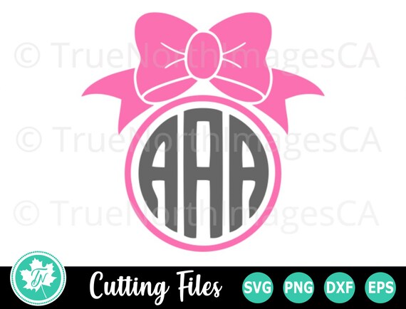 Download Cheer Bow Svg Cheer Svg Circle Monogram Svg Cheerleader Etsy