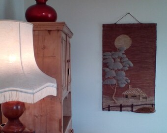 A Vintage woven wall hanging/ Australian/ large vintage wall art/ vintage home decor/ New home gift / wedding gift/ farmhouse decor