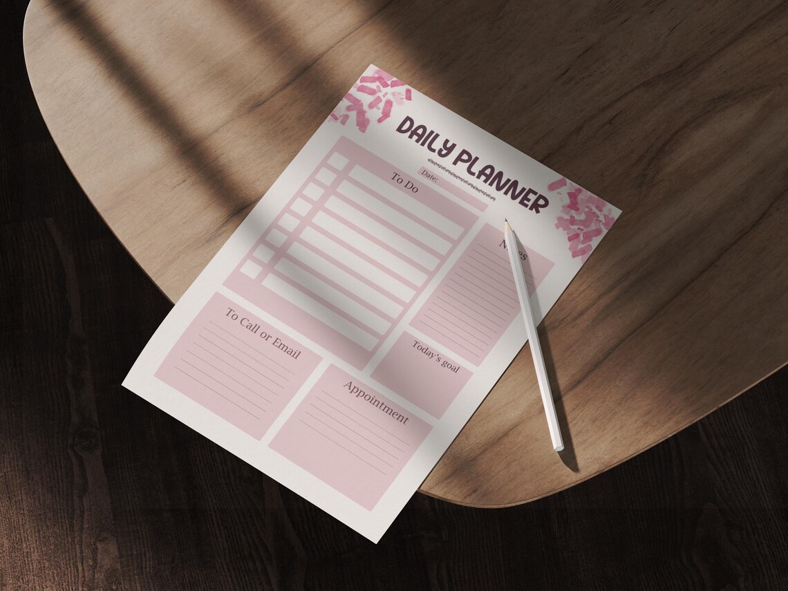 Daily Planner Printable | Minimalist Schedule | to Do List Planner ...