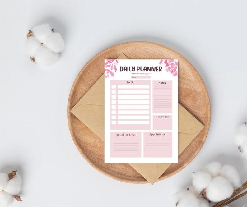Daily Planner Printable | Minimalist Schedule | to Do List Planner ...