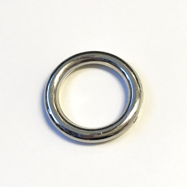 Silver Color O Ring 1" - Selling per Piece - Clothing Strap Connector & Fastener - Lightweight and Durable (BTN1, BUCKLE)