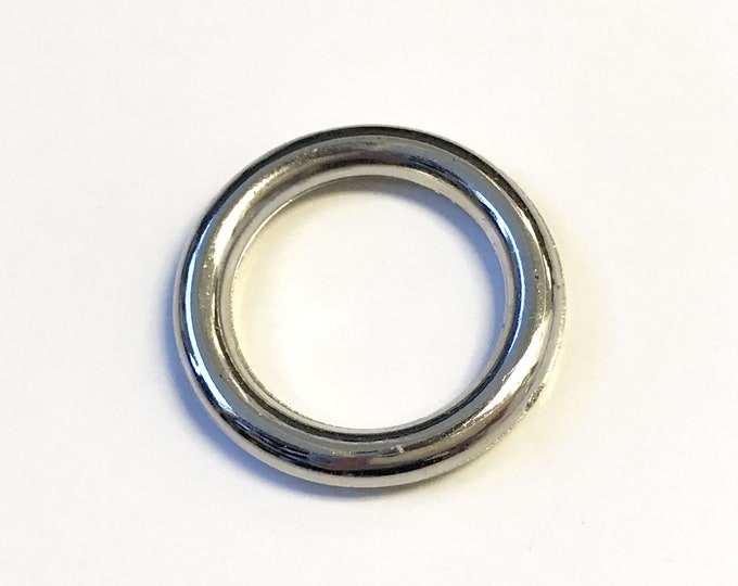 Silver Color O Ring 1" - Selling per Piece - Clothing Strap Connector & Fastener - Lightweight and Durable (BTN1, BUCKLE)