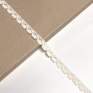 Natural 3/8&quot; Width Cotton edge lace Trim (LT19)
