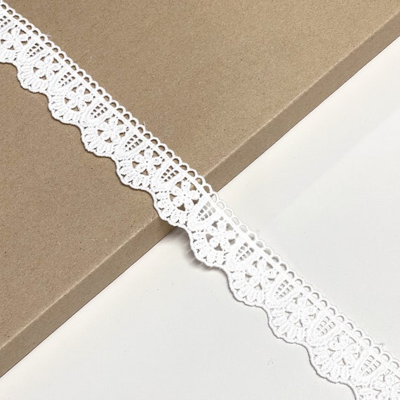 Off White 1 1/8" Width Cotton Edge Lace Trim  (LT10)