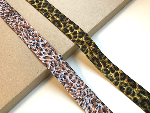 Leopard Animal Ribbon tape trim 1 "(2 leopard pattern)(FT3)