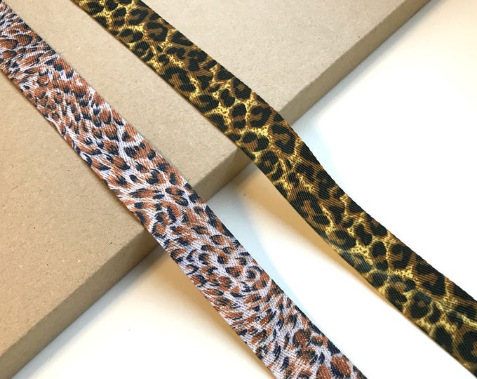 Leopard Animal Ribbon tape trim 1 "(2 leopard pattern)(FT3)