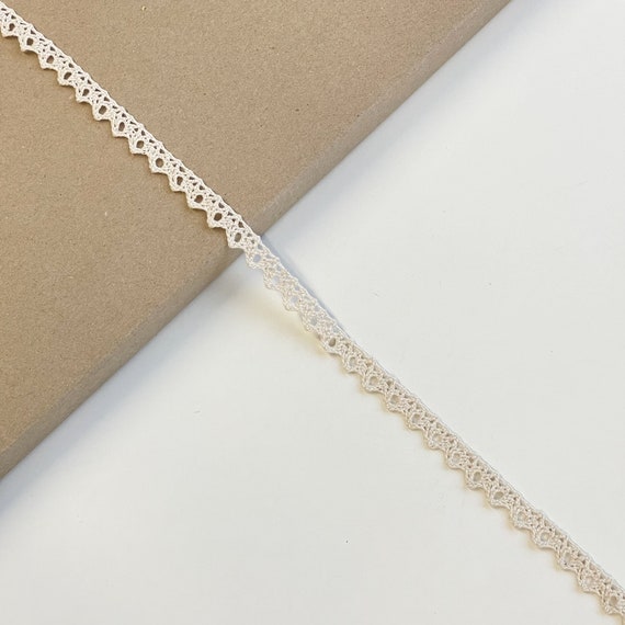 Natural beige 1/2" Cotton Edge Lace Trim (LTF-1)