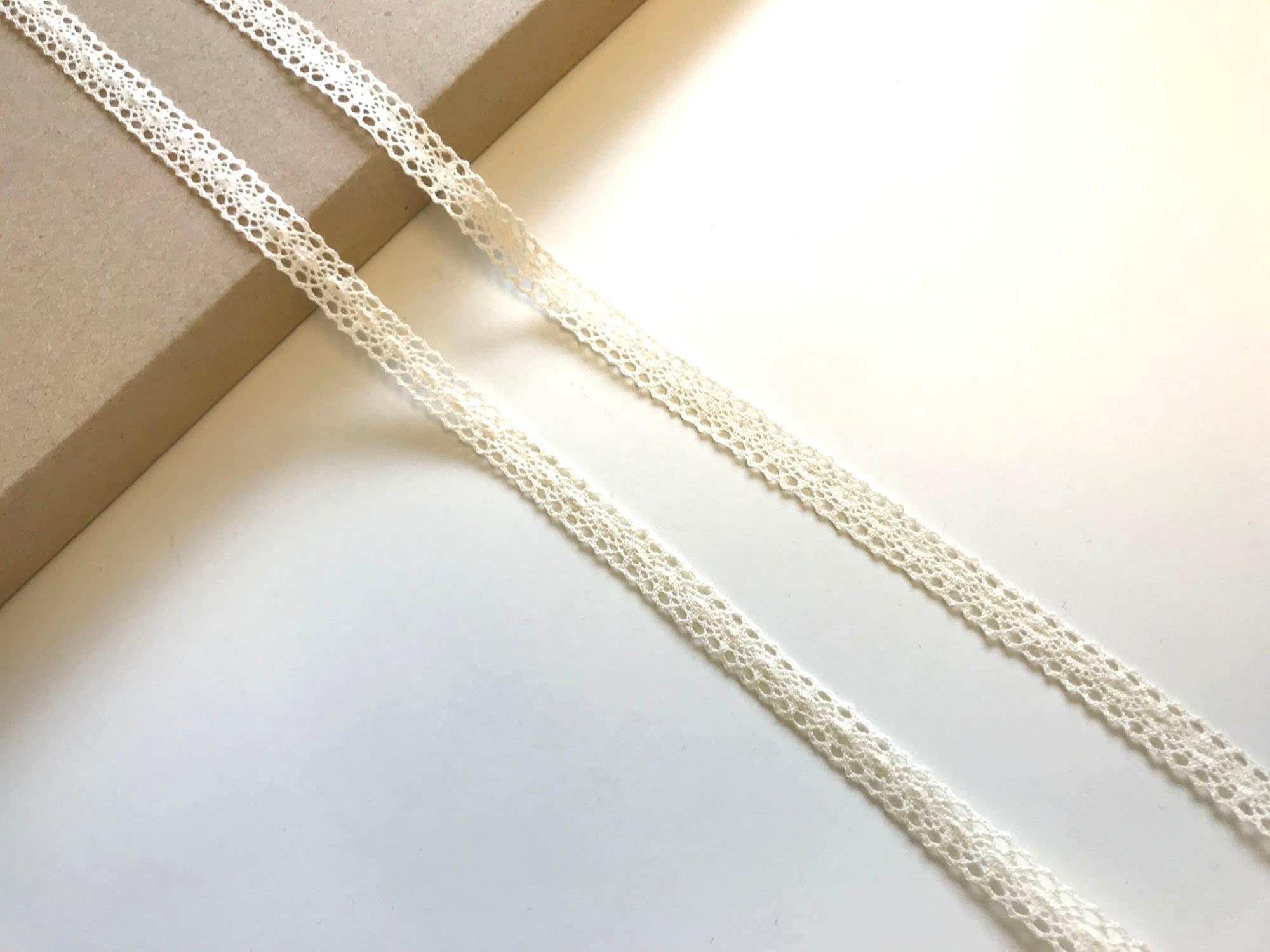 Natural 3/8 Width Cotton edge lace Trim (LT7)