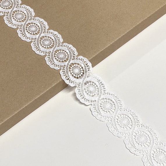 Off White poly lace trim 1 5/8" - Selling per yard (LT7)