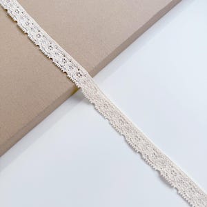 Natural Beige Cotton Edge Lace Trim, 13/16&quot; Width (LT2-2) - Sold by Yard