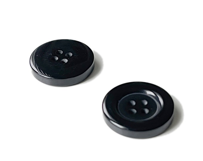 Black 4 Hole Suit Button 36 ligne(24mm) (BUTTON1) - Selling per piece