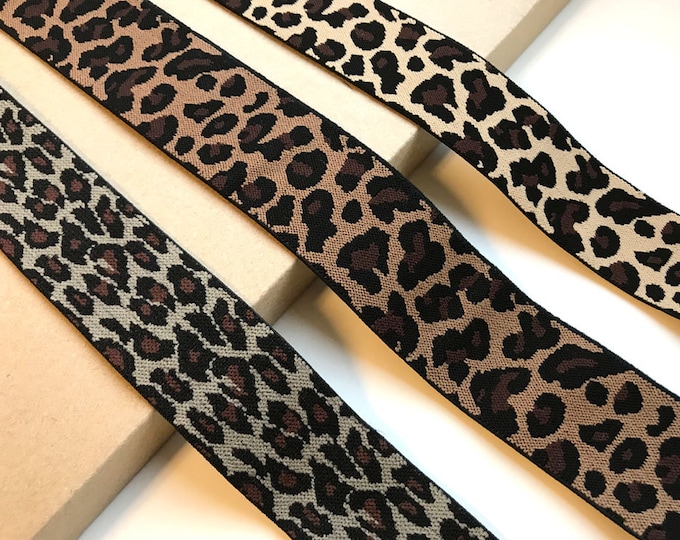 Leopard animal elastic band 3 type of trim