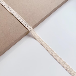 Natural Beige Cotton Edge Lace Trim, 5/8&quot; Width (LT2-2) - Sold by Yard