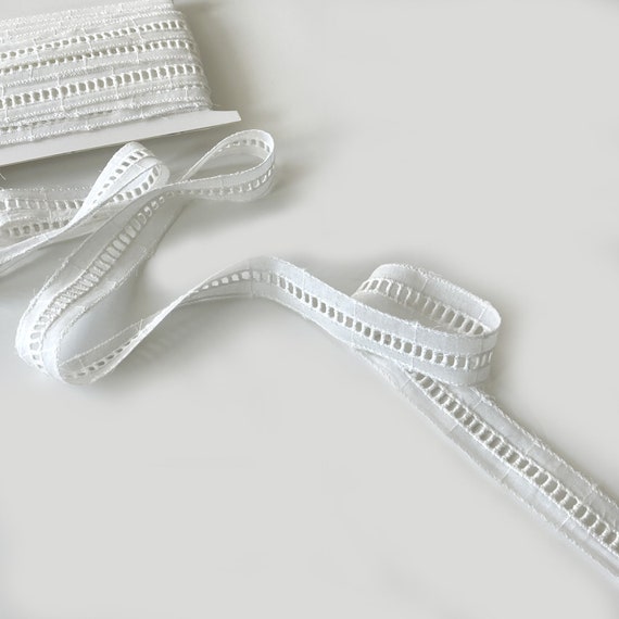 Off White 1" Cotton Ladder Shape Lace Trim - Selling per Yard (LT10)