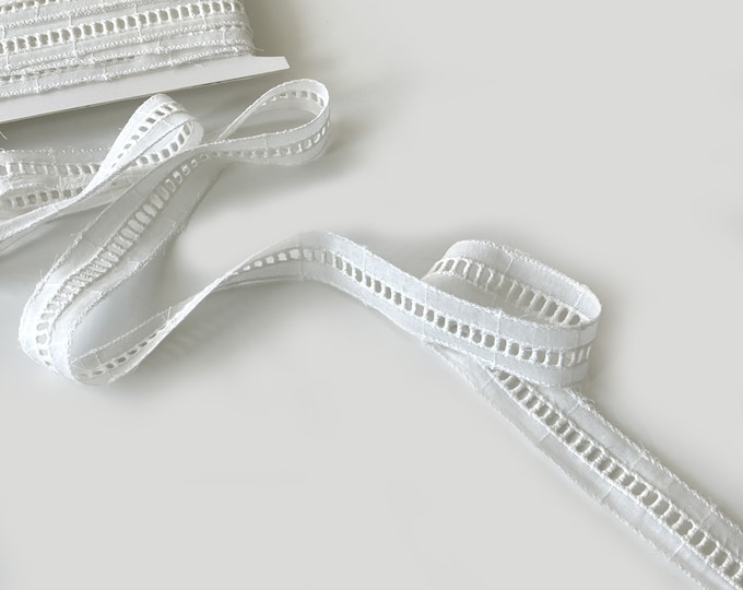 Off White 1" Cotton Ladder Shape Lace Trim - Selling per yard(LT10)