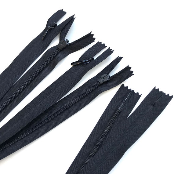 Invisible nylon zipper Black, White 10", 20" - Selling Per Piece (Zippers3)