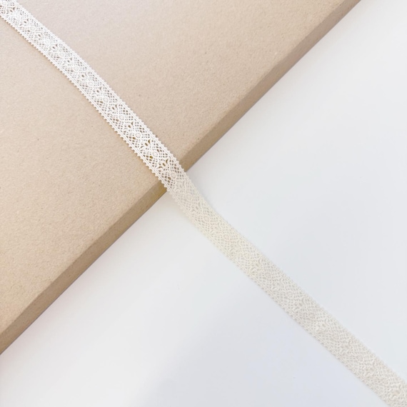 Natural Beige 5/8" Delicate Cotton Lace Trim, Selling per Yard (LT17)