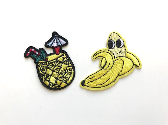 2 Various Embroidery Applique(fruit), Iron on Patch, Sew on Patch (PATCH 1)