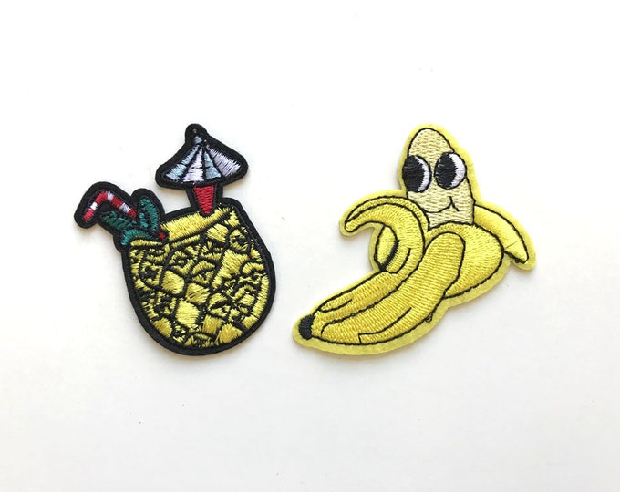 2 Various Embroidery Applique(fruit), Iron on Patch, Sew on Patch (PATCH 1)