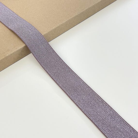 Purple Glitter Rib Knit Trim, 1 1/4" Width (FT7-2)