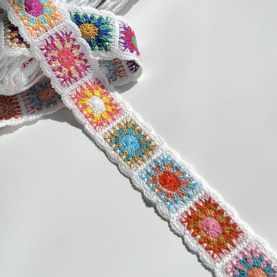 Multicolor Playful Crochet Lace Trim, 1 1/2" Width (LT47)